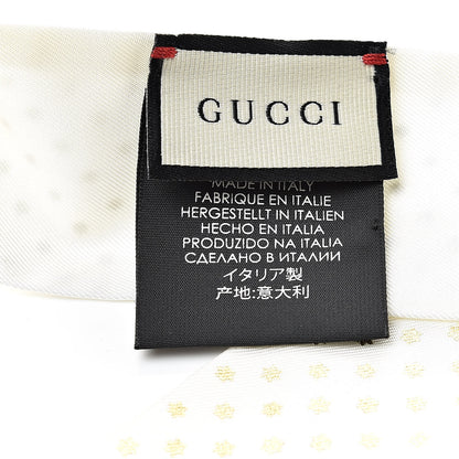 Gucci Silk Star Skinny Neck Bow Scarf White 3 of 4