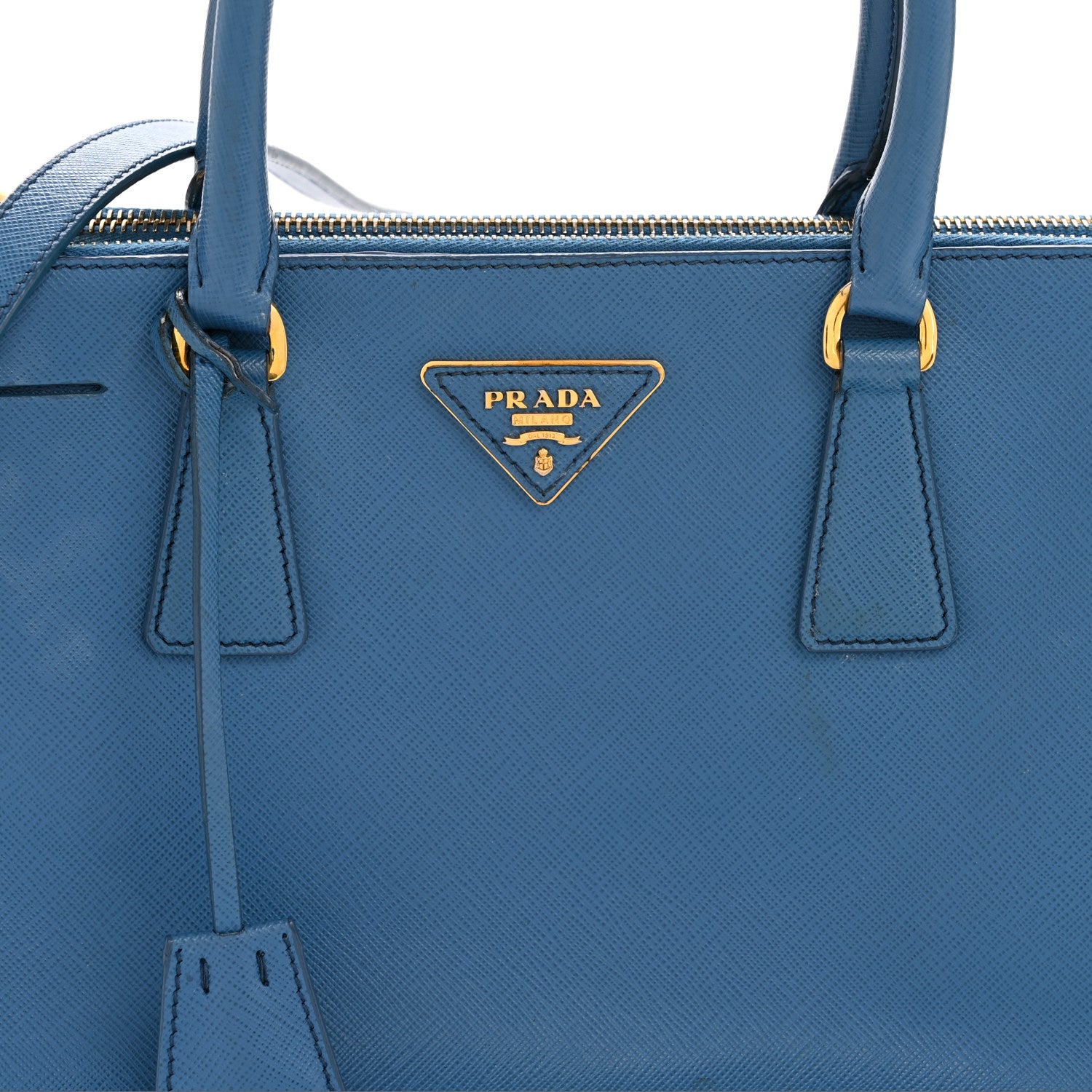 Prada Saffiano Lux Small Galleria Double Zip Tote Cobalto 9 of 13