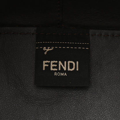 Fendi Mesh Vitello Grace F is Fendi FF 1974 Grande Mon Tresor Bucket Bag Marrone Black Ebano 5 of 11