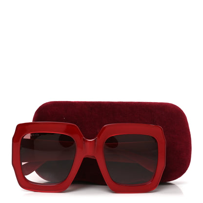 Gucci Square Web Frame GG0178S Sunglasses Red 7 of 7