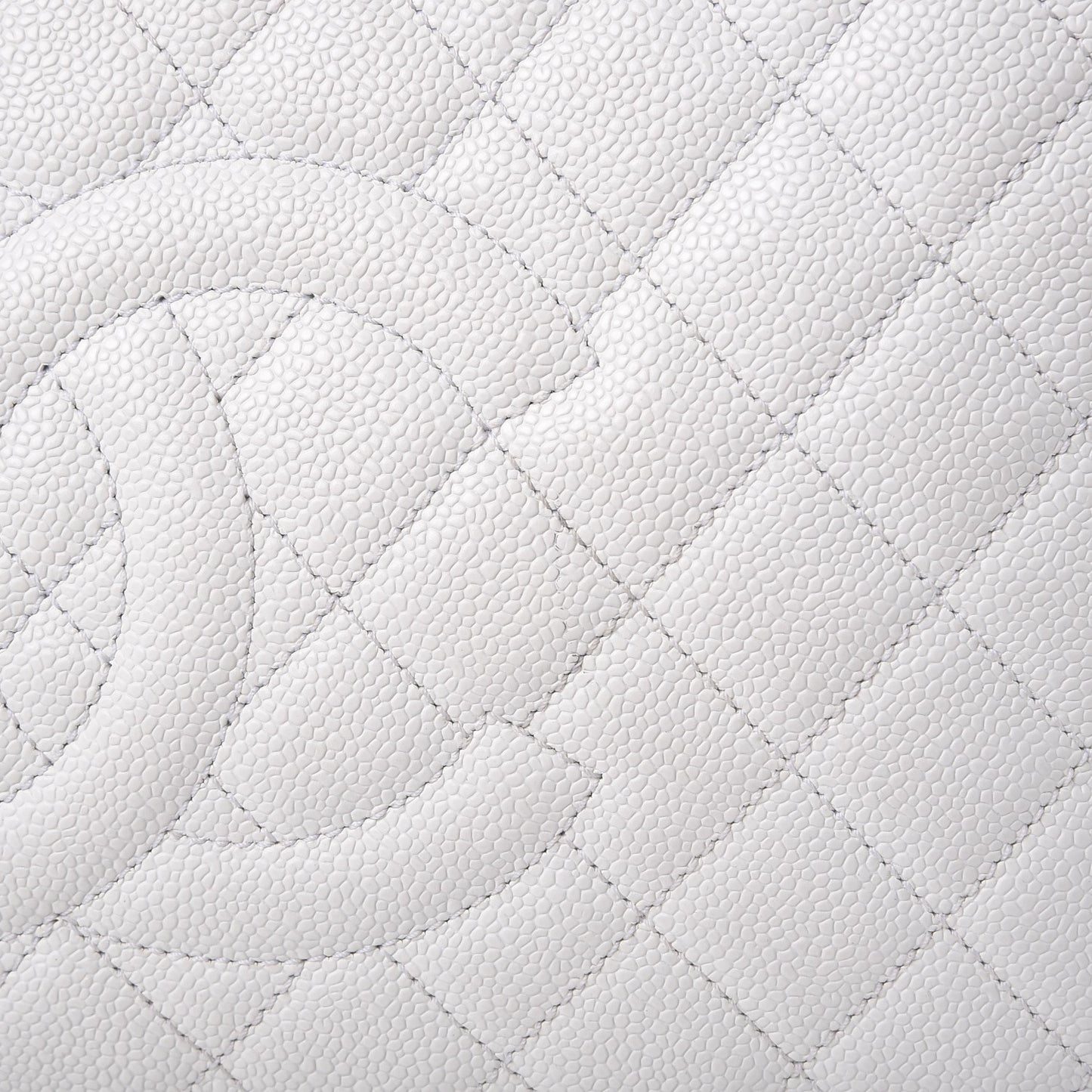 Caviar Quilted Grand Shopping Tote GST White