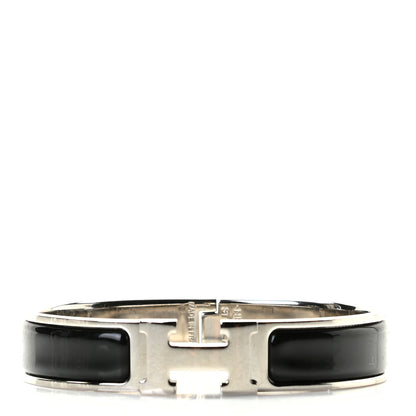 Hermes Enamel Narrow Clic Clac H Bracelet PM Black 1 of 4