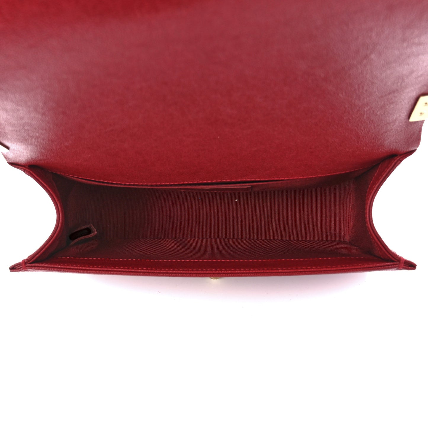 Caviar Quilted Medium Boy Flap Dark Red