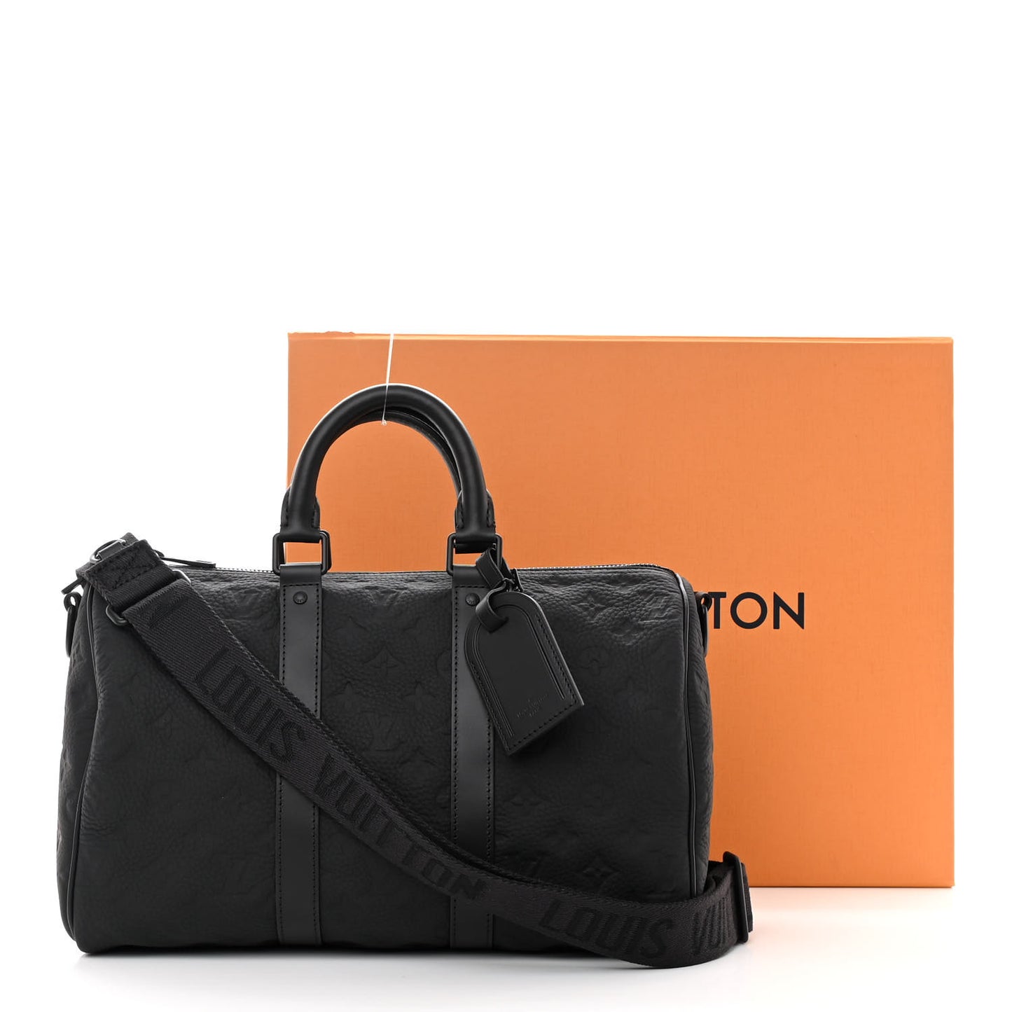 Monogram Taurillon Keepall Bandouliere 35 Black
