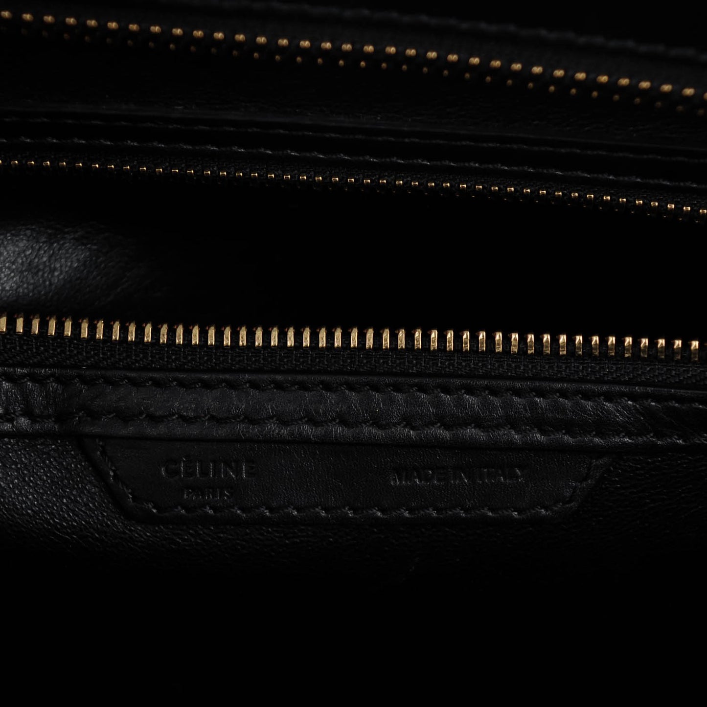 Linen Smooth Calfskin Mini Bi-Color Luggage Natural Black