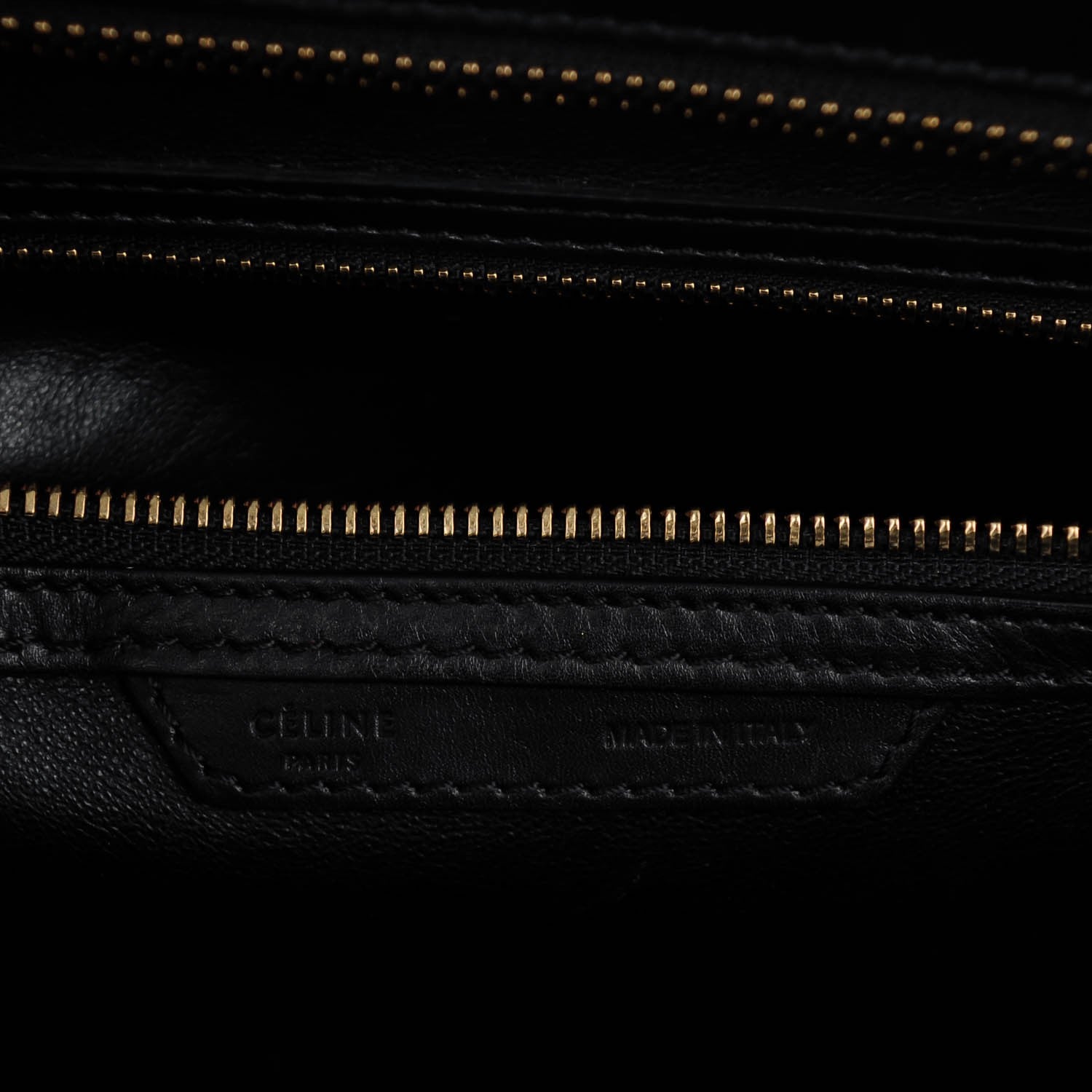 Celine Linen Smooth Calfskin Mini Bi-Color Luggage Natural Black 10 of 10