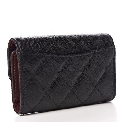 Chanel Caviar Quilted Classic 4 Key Holder Wallet Black 3 of 10