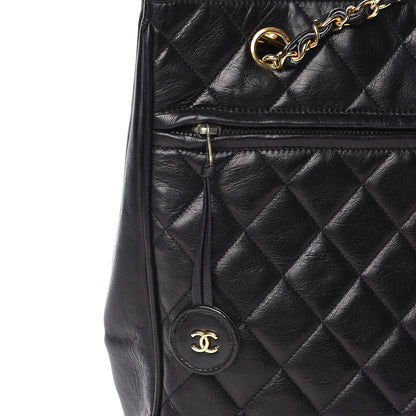 Chanel Lambskin Quilted Shoulder Bag Black 12 of 12