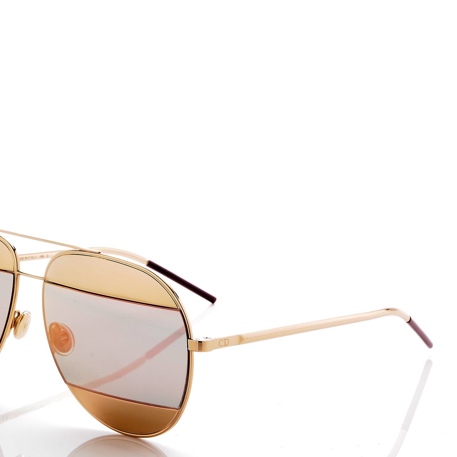 Christian Dior Split 1 Aviator Sunglasses Rose Gold 7 of 8