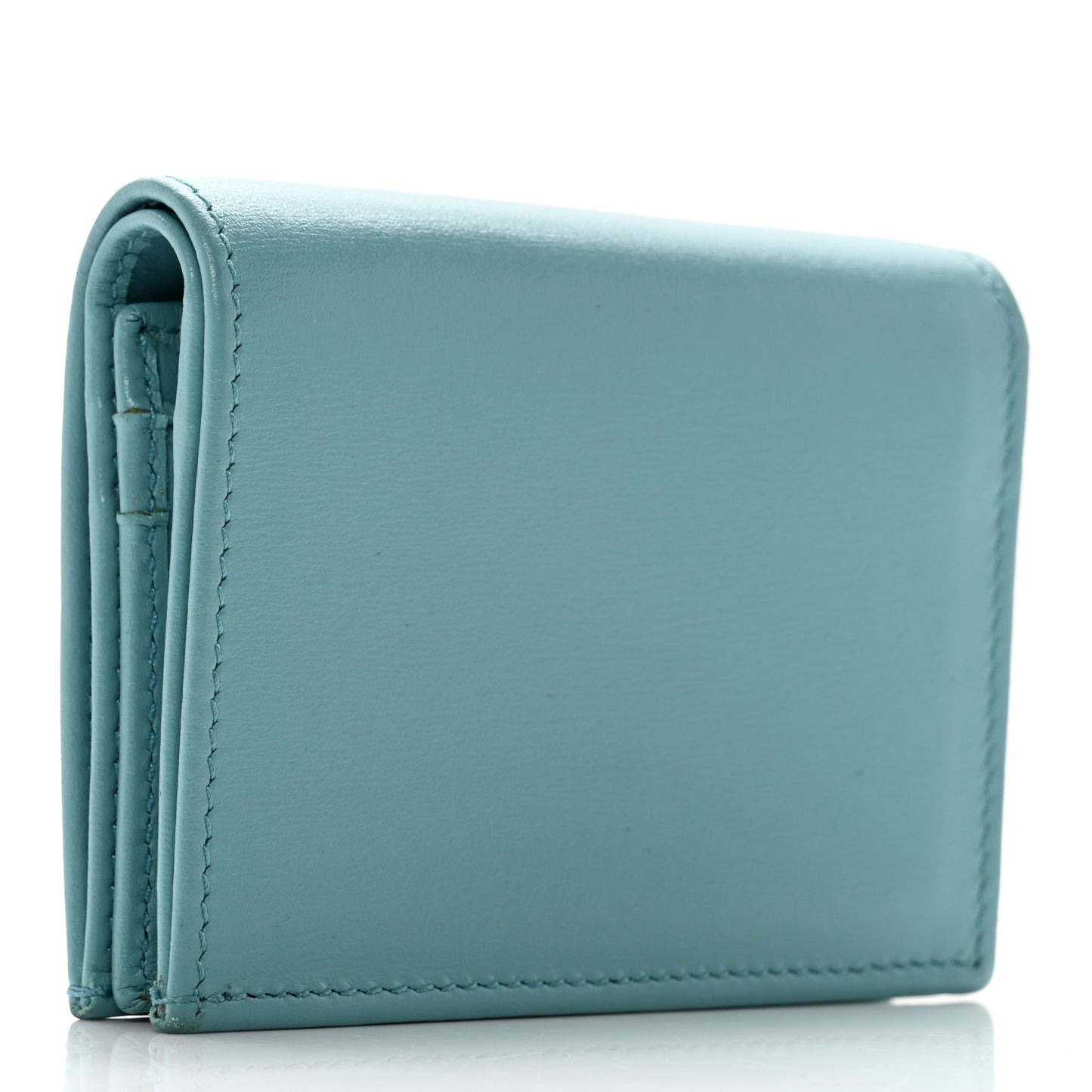 Boarded Plutone Calfskin Horsebit 1955 Card Case Wallet Dusty Azure