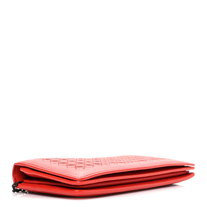Bottega Veneta Nappa Intrecciato Continental Wallet on Chain Red 4 of 11