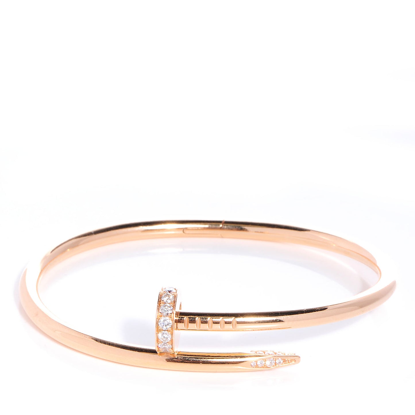 18K Pink Gold Diamond Juste Un Clou Bracelet 17