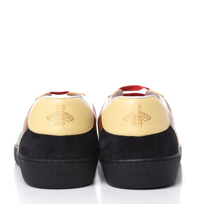 Gucci X DAPPER DAN Calfskin Suede GG Micro Monogram Mens G74 Sneakers 12.5 Black Cuir Burro 6 of 9