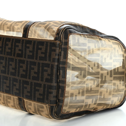 Fendi Zucca Spalmati Mesh Mixed Media Boston Tobacco 8 of 10