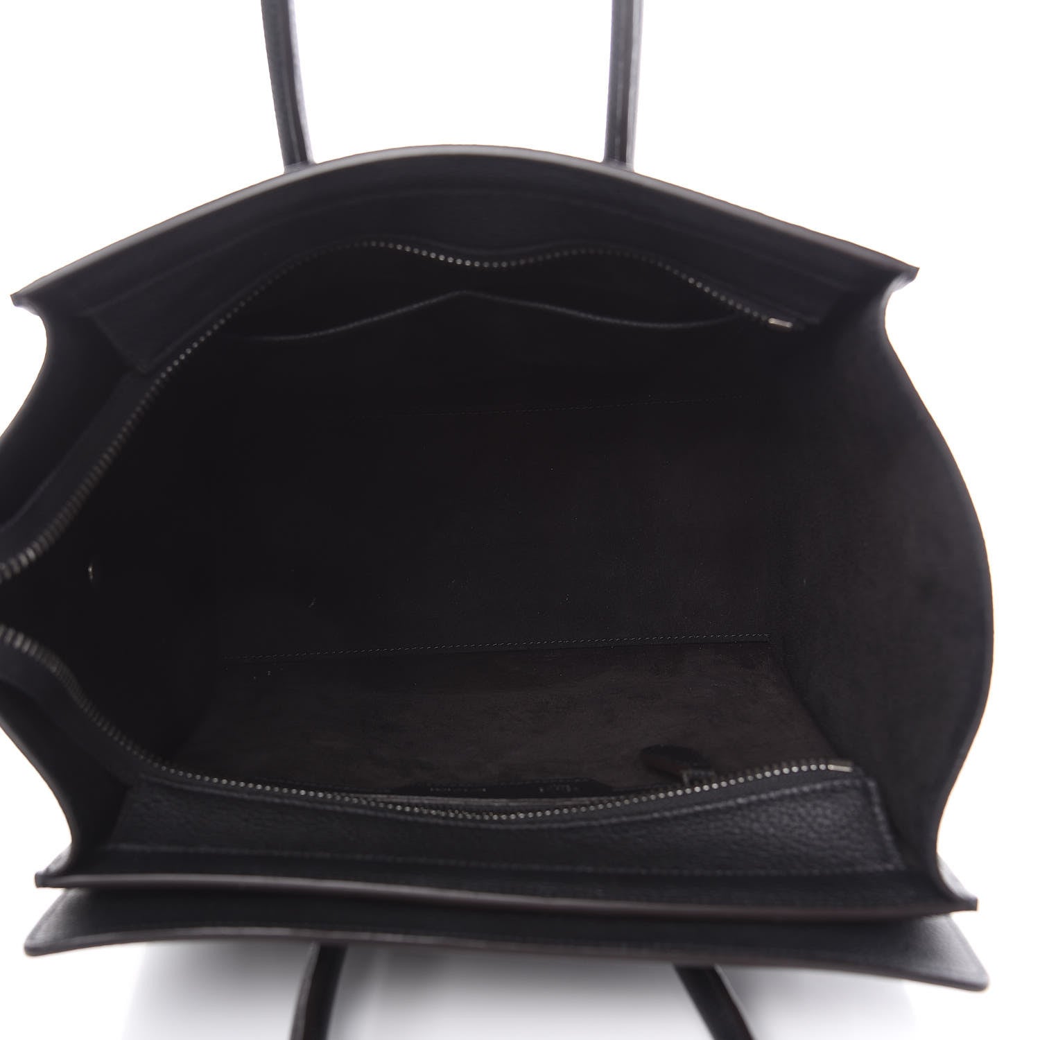 Celine Drummed Calfskin Micro Luggage Black 5 of 11