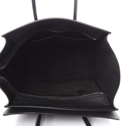 Celine Drummed Calfskin Micro Luggage Black 5 of 11