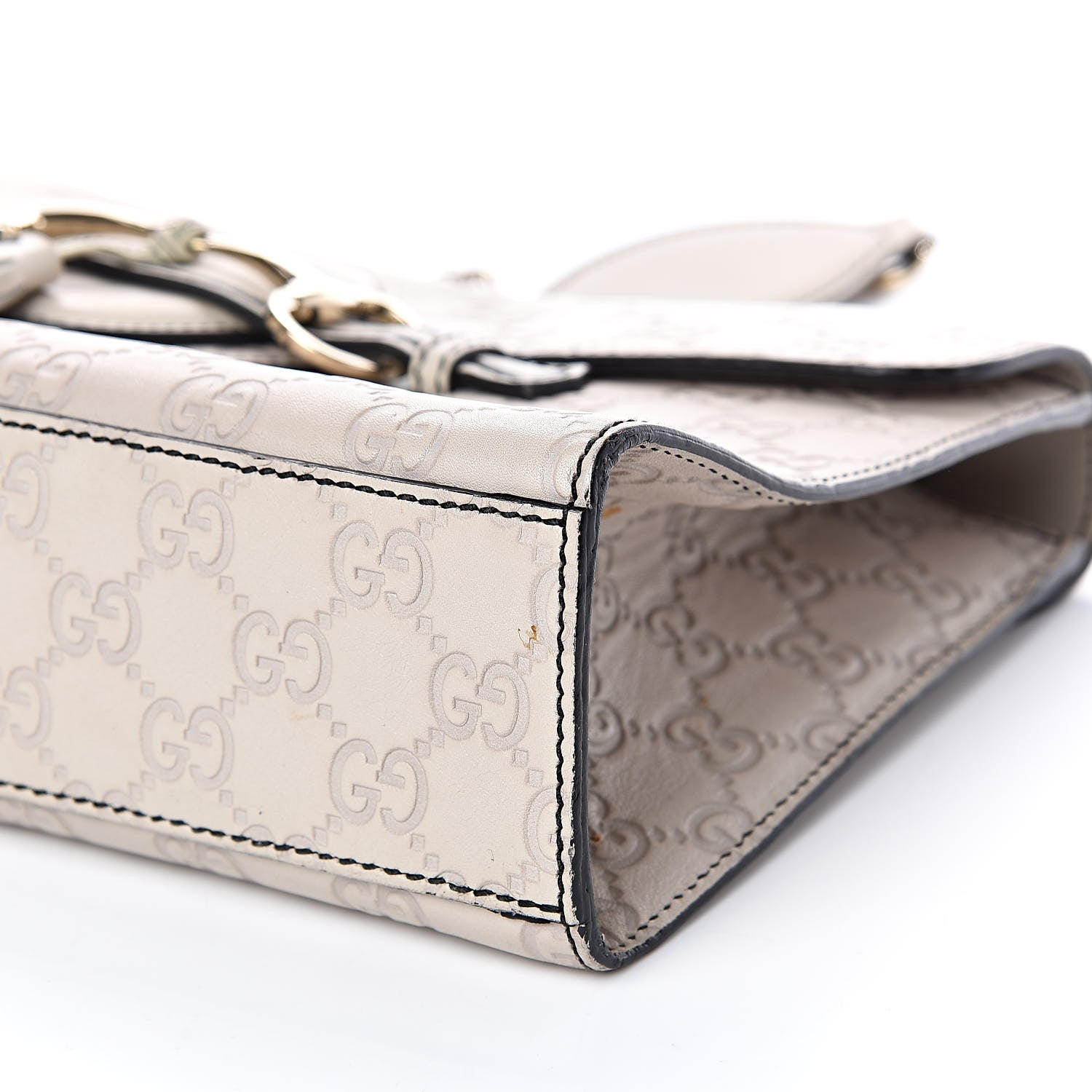Gucci Guccissima Signature Medium Emily Chain Shoulder Bag Mystic White 11 of 17