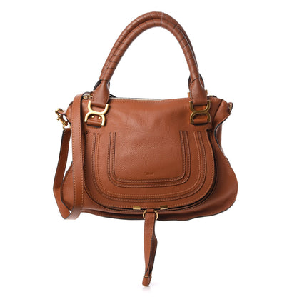 Chloe Calfskin Medium Marcie Satchel Tan 1 of 12