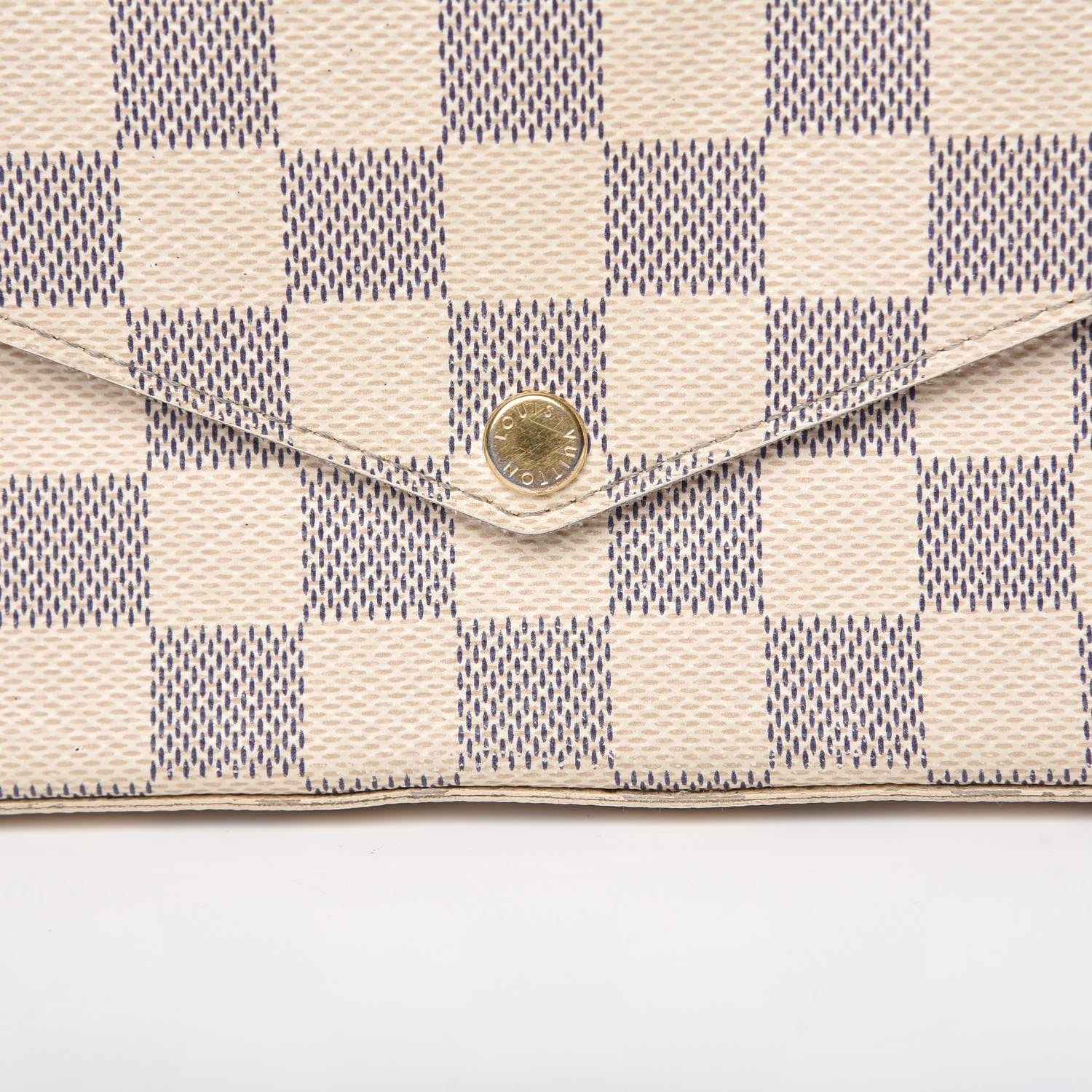 Louis Vuitton Damier Azur Pochette Felicie Chain Wallet Rose Ballerine 11 of 14