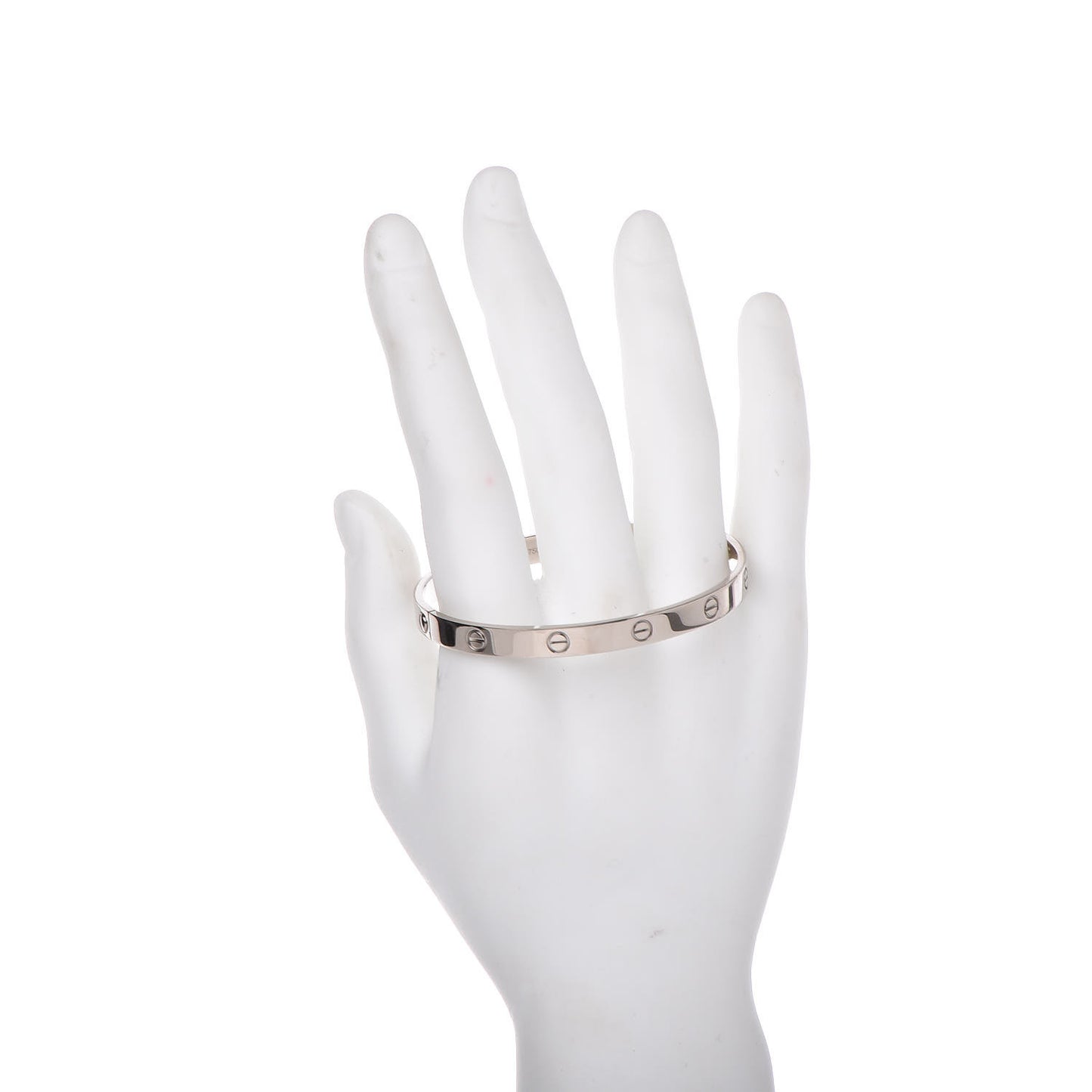 18K White Gold LOVE Bracelet 20