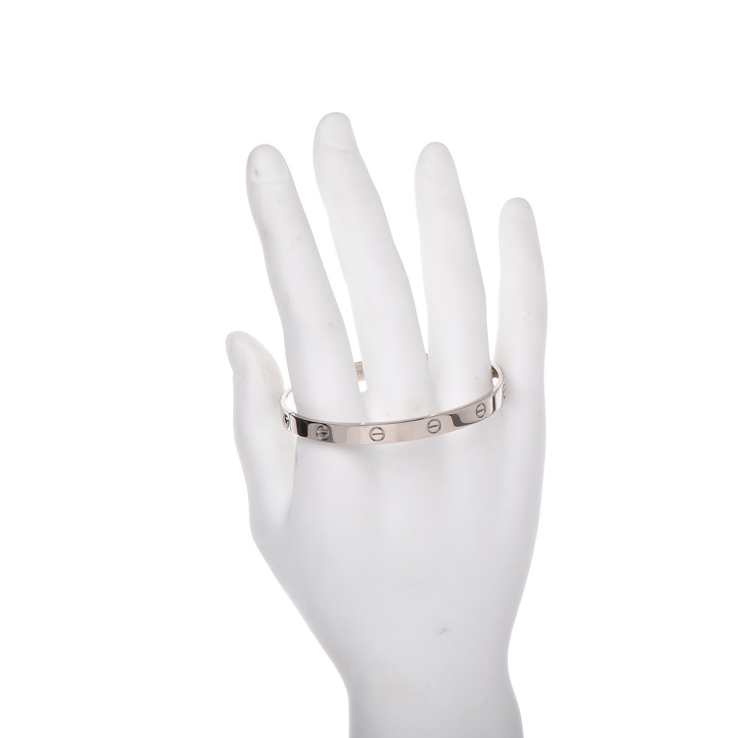Cartier 18K White Gold LOVE Bracelet 20 2 of 6