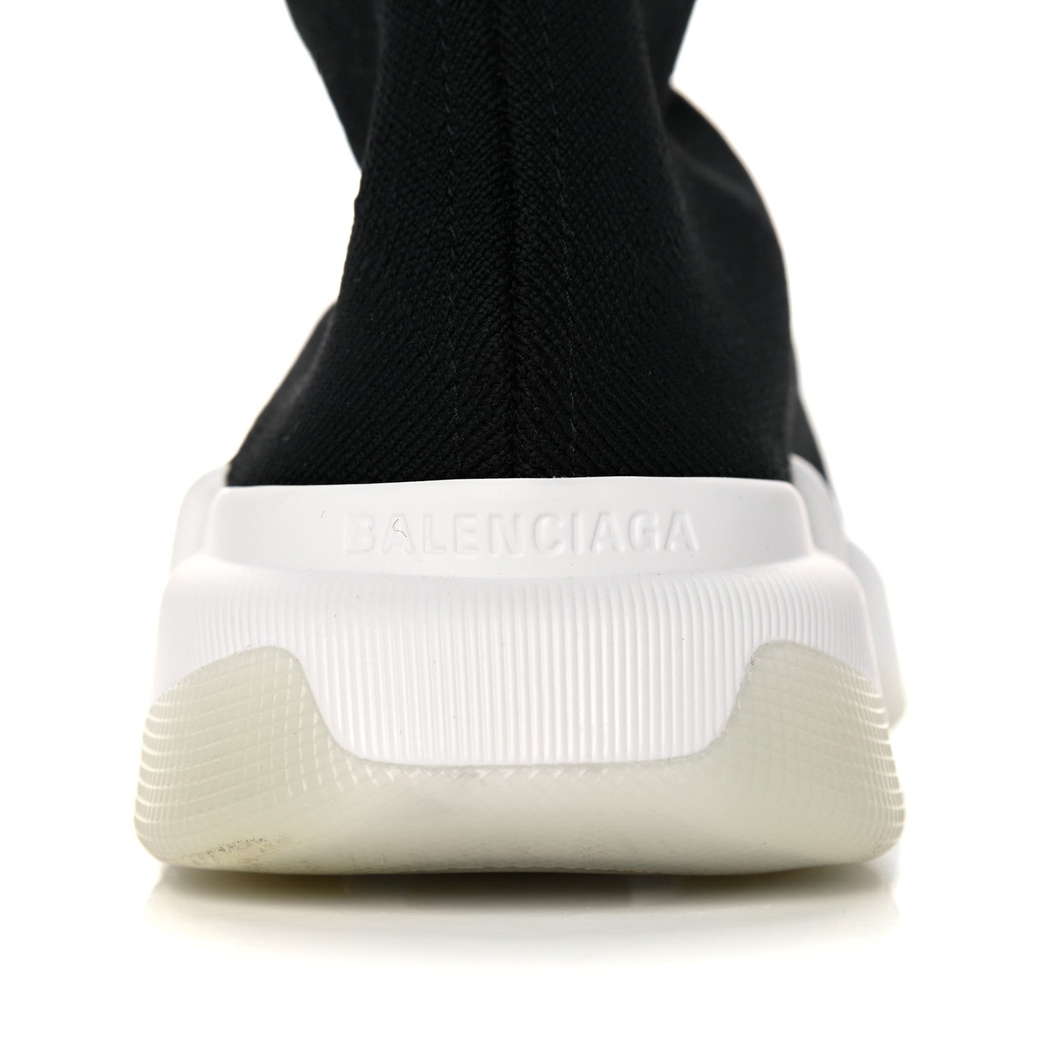 Balenciaga Technical 3D Recycled Knit Bi-Color Womens Speed 2.0 Transparent Sole Sneakers 36 Black White 8 of 9