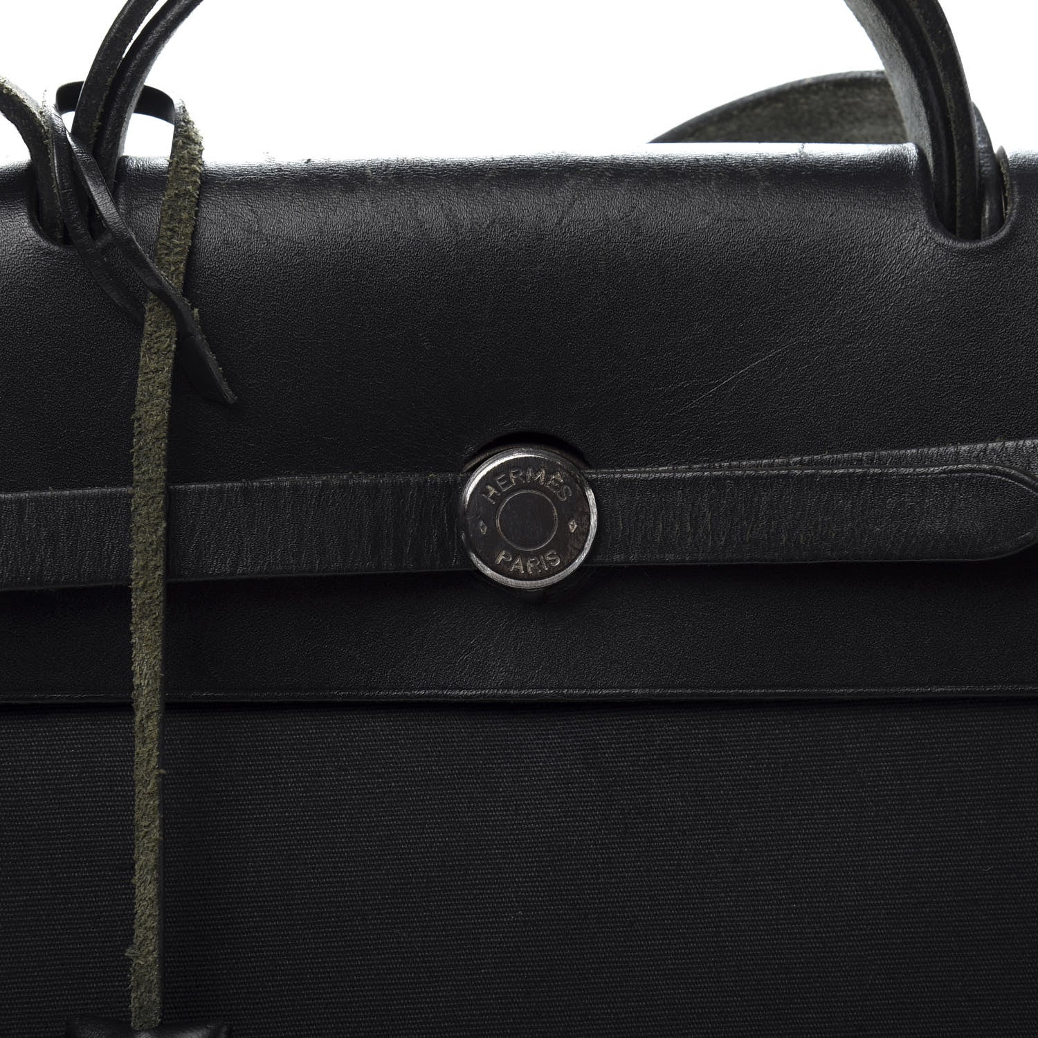 Hermes Toile Vache Calfskin Herbag 39 MM Black 19 of 19