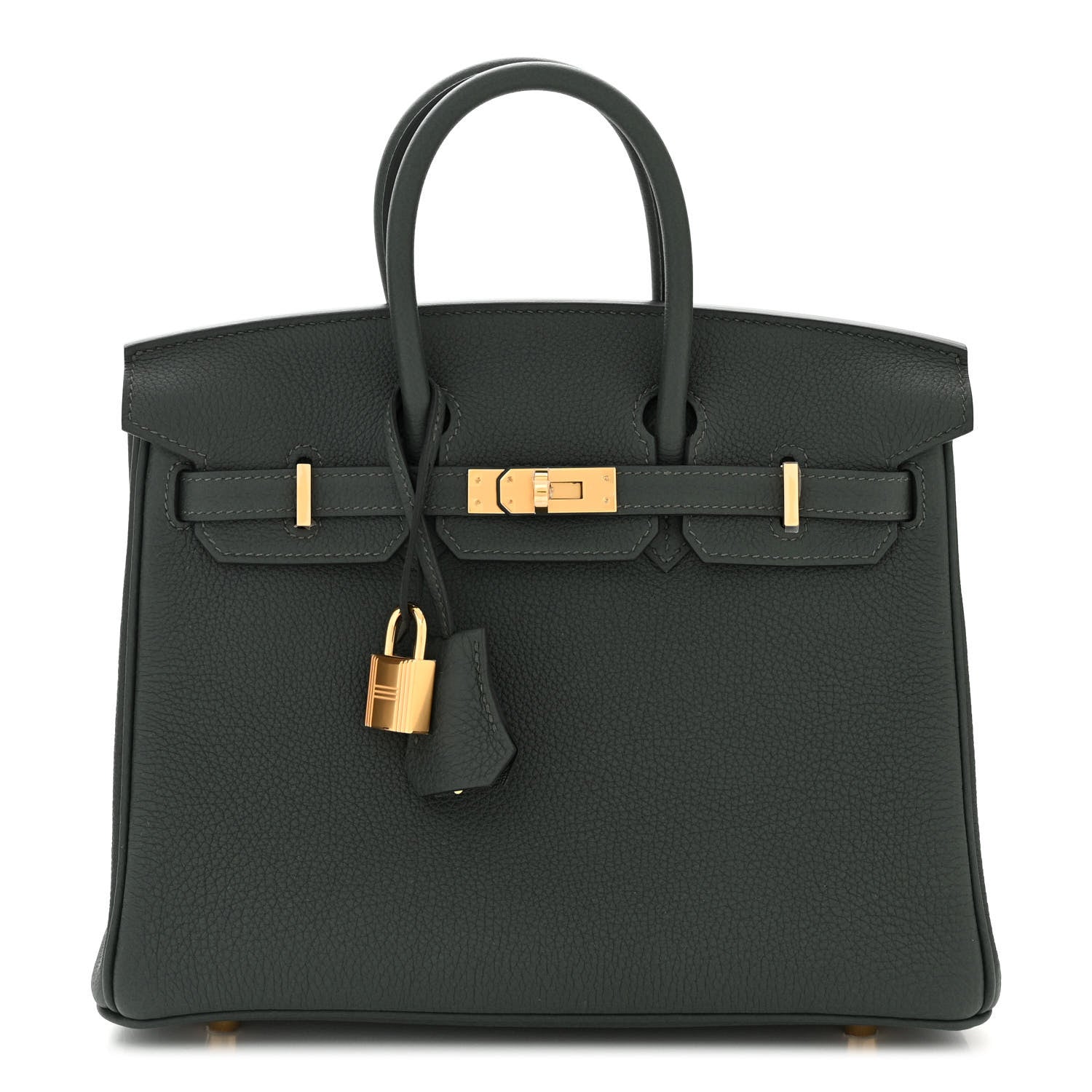 Hermes Togo Birkin 25 Vert Fonce 1 of 11