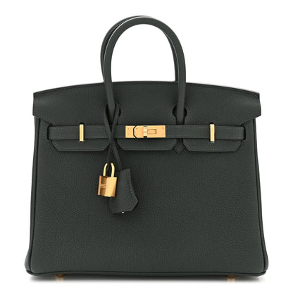 Hermes Togo Birkin 25 Vert Fonce 1 of 11