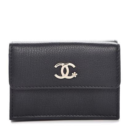 Chanel Goatskin CC Flap Wallet Black 1 of 9