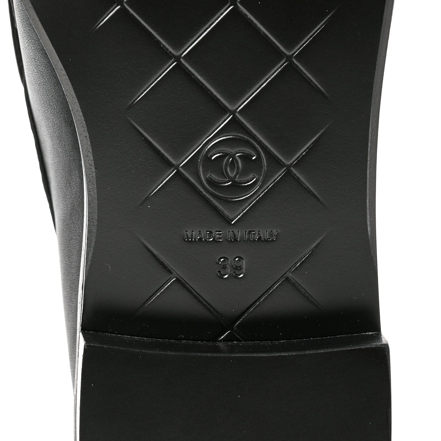Lambskin Quilted CC Turnlock Loafers 39 Black