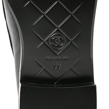 Chanel Lambskin Quilted CC Turnlock Loafers 39 Black 6 of 8