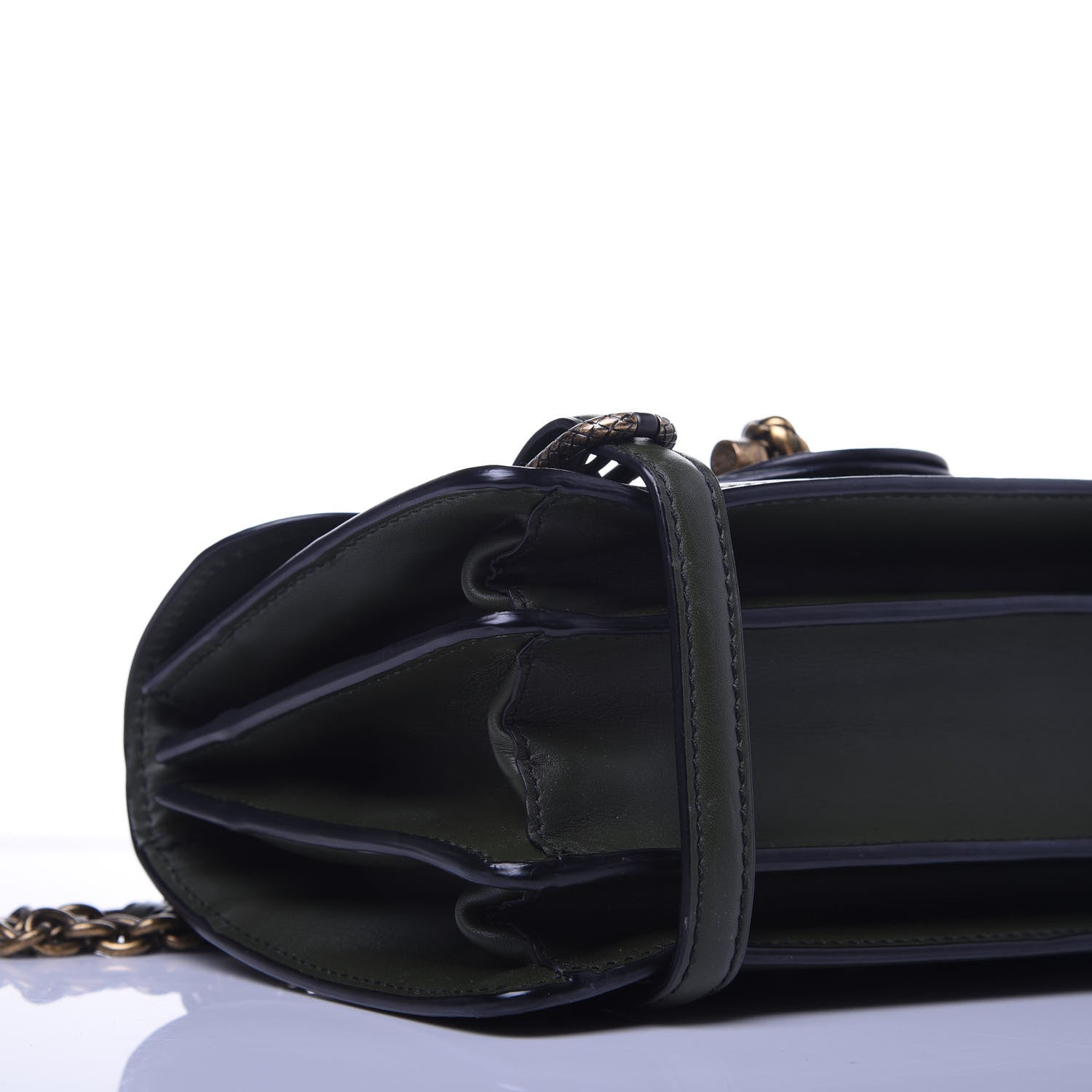Bottega Veneta French Calf City Knot Bag Moss 8 of 10
