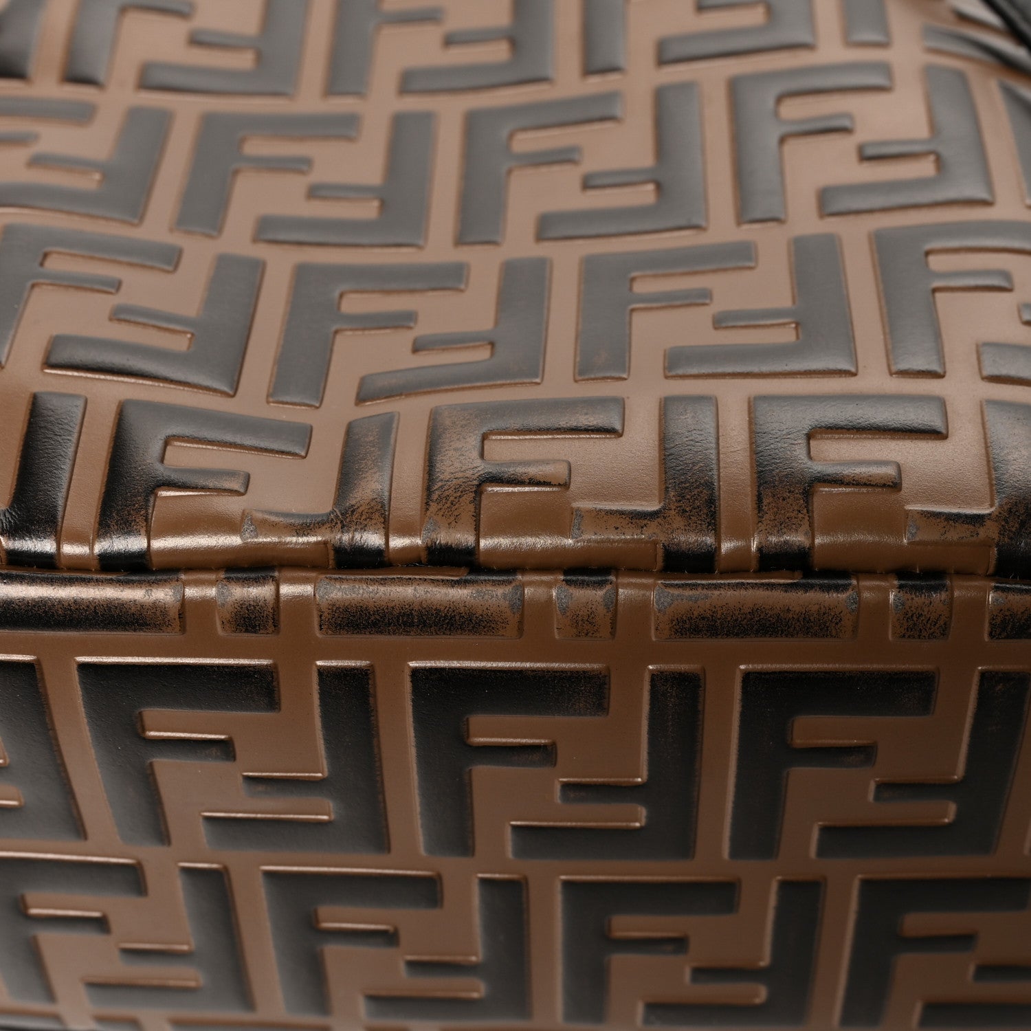 Fendi Vitello Bi-Color FF 1974 Embossed Mini Backpack Maya Black 13 of 15