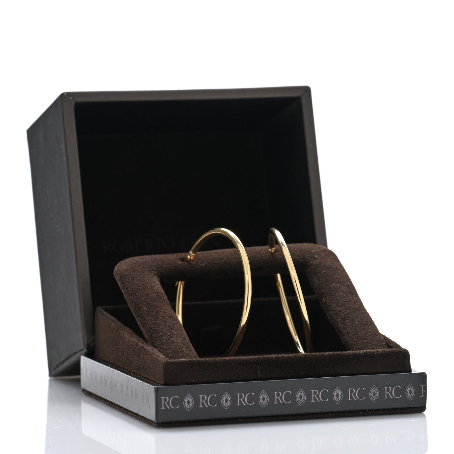 18K Yellow Gold Large Hoop Earrings