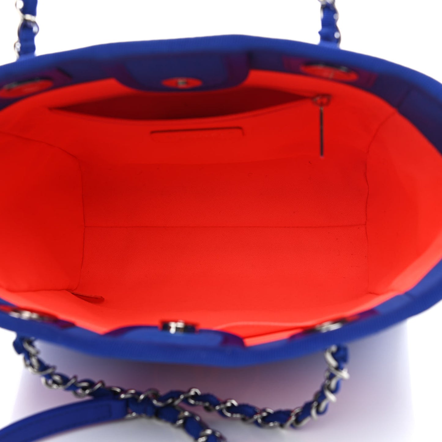 Mixed Fibers Mini Deauville Tote Blue Orange
