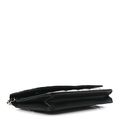 Chanel Patent Quilted Wallet On Chain WOC Black 4 of 11