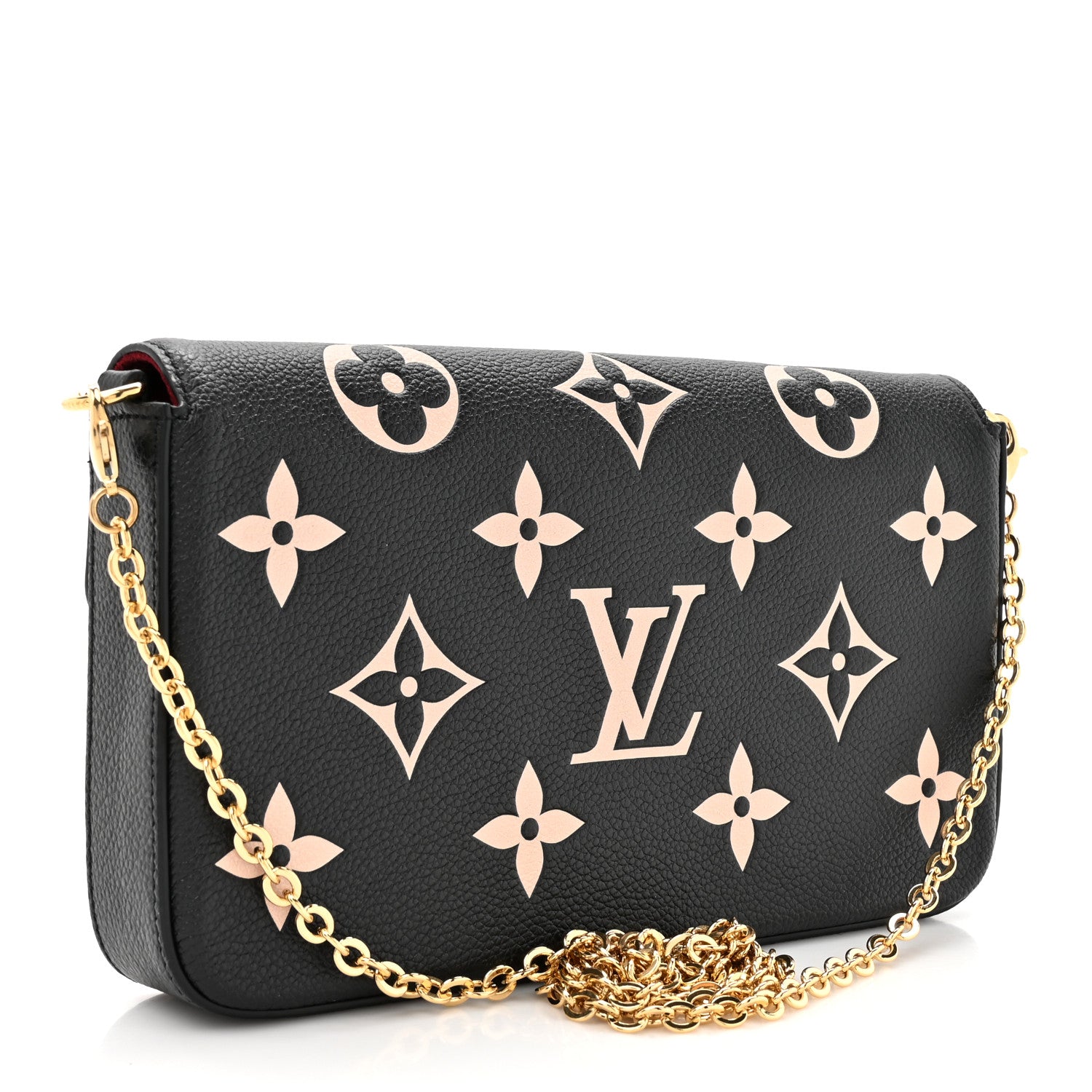 Louis Vuitton Empreinte Monogram Giant Felicie Pochette Black Beige 4 of 12
