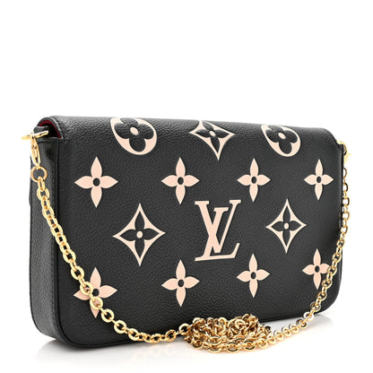 Louis Vuitton Empreinte Monogram Giant Felicie Pochette Black Beige 4 of 12