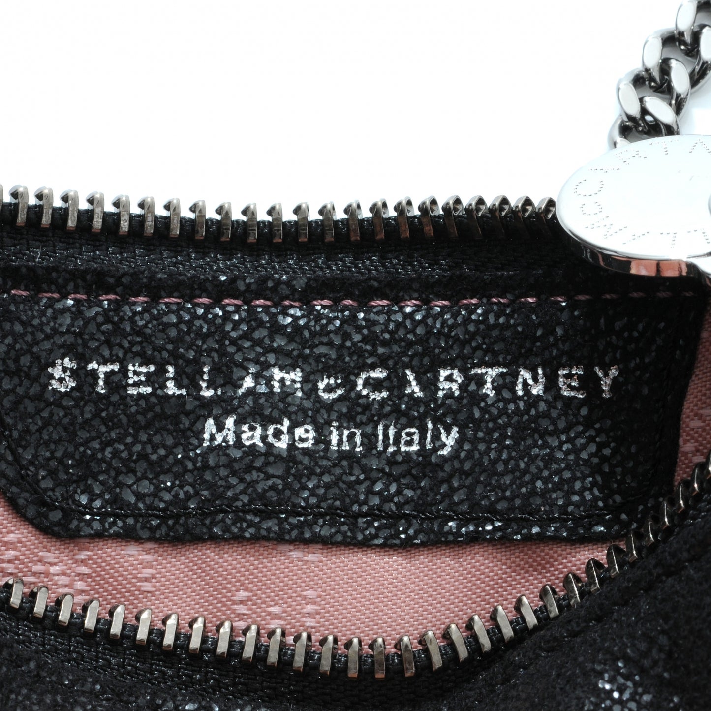 Faux Leather Shaggy Deer Falabella Wristlet Black