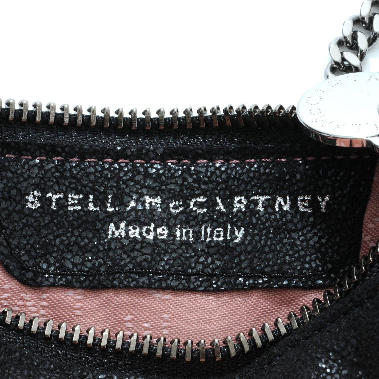 Stella McCartney Faux Leather Shaggy Deer Falabella Wristlet Black 6 of 8