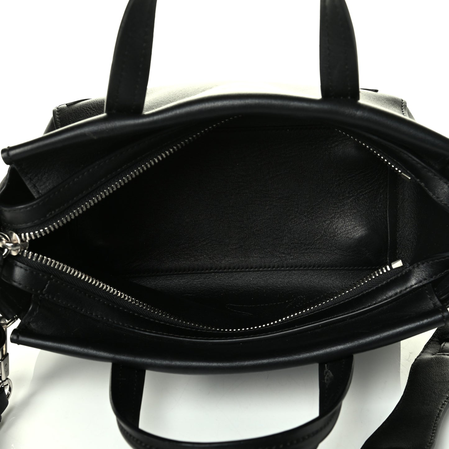Calfskin Small Ames Patchwork Satchel Black