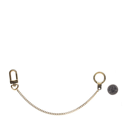 Louis Vuitton Metal Pochette Extender Key Ring Chain Gold 2 of 5