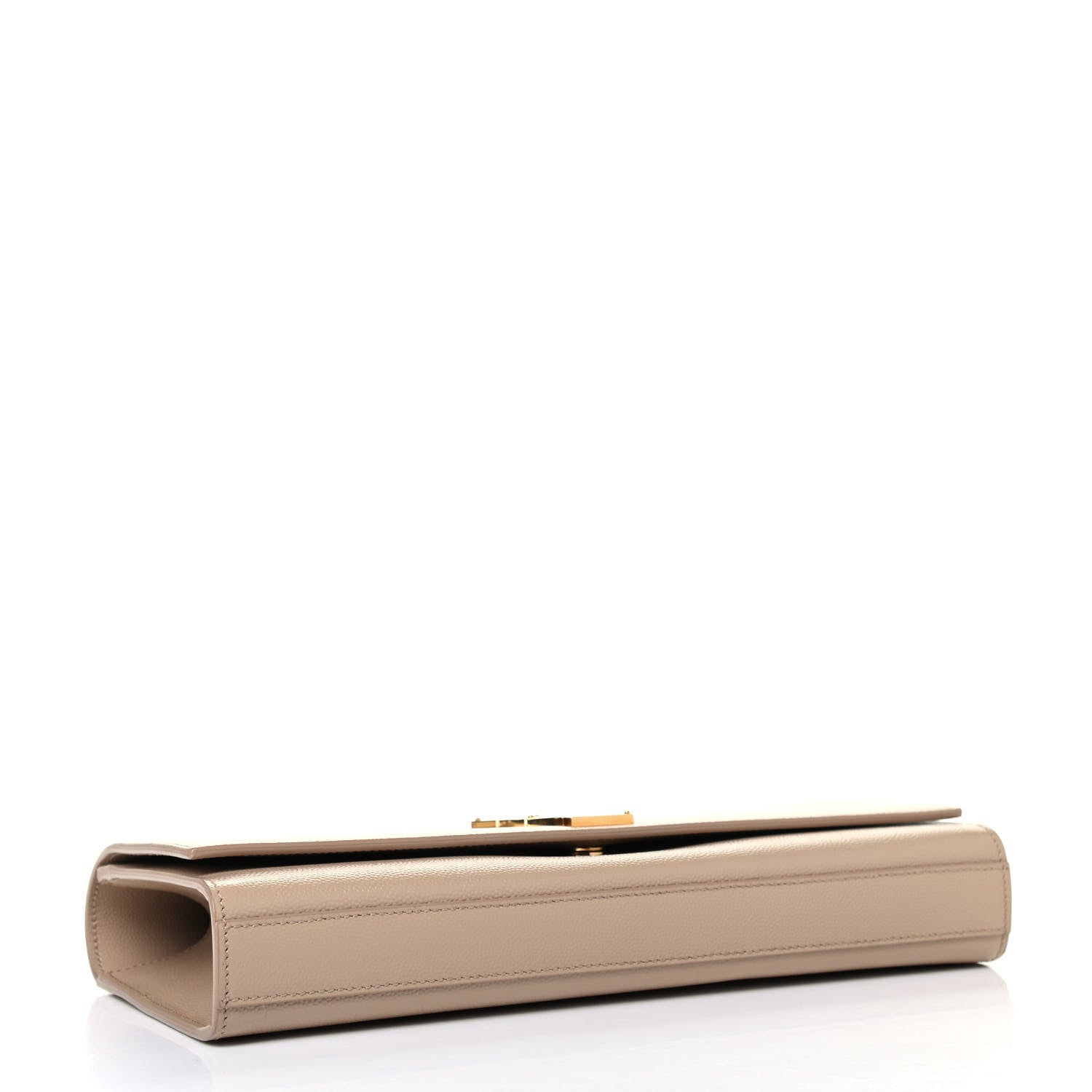 Saint Laurent Grain De Poudre Classic Monogram Cassandre Clutch Dark Beige 3 of 4
