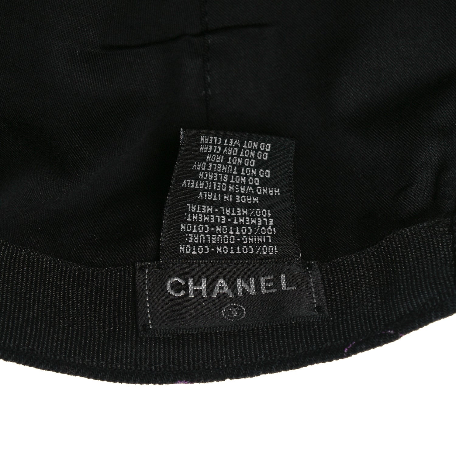 Chanel Denim Mood Cap Hat Black 7 of 8