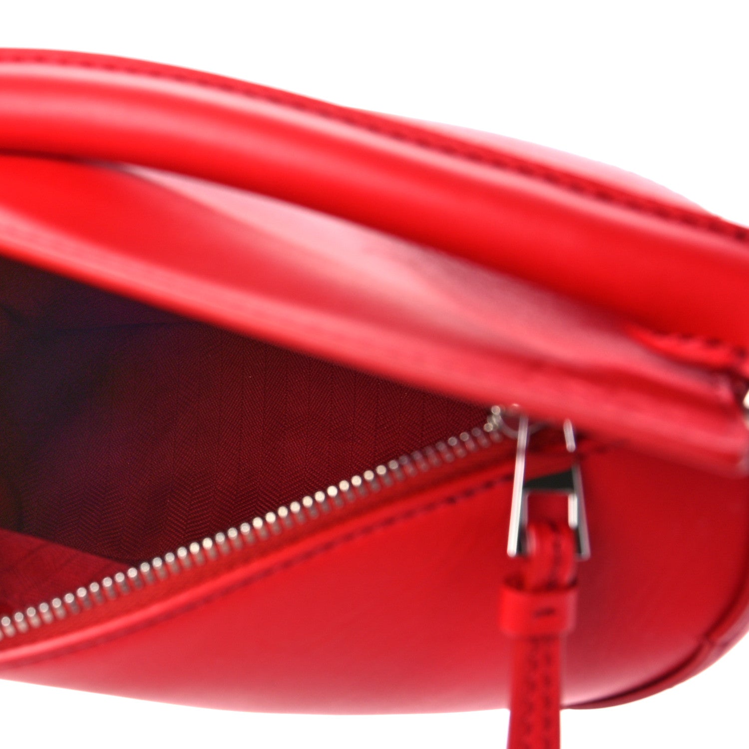 Loewe Satin Calfskin Mini Puzzle Edge Bag Red 5 of 8