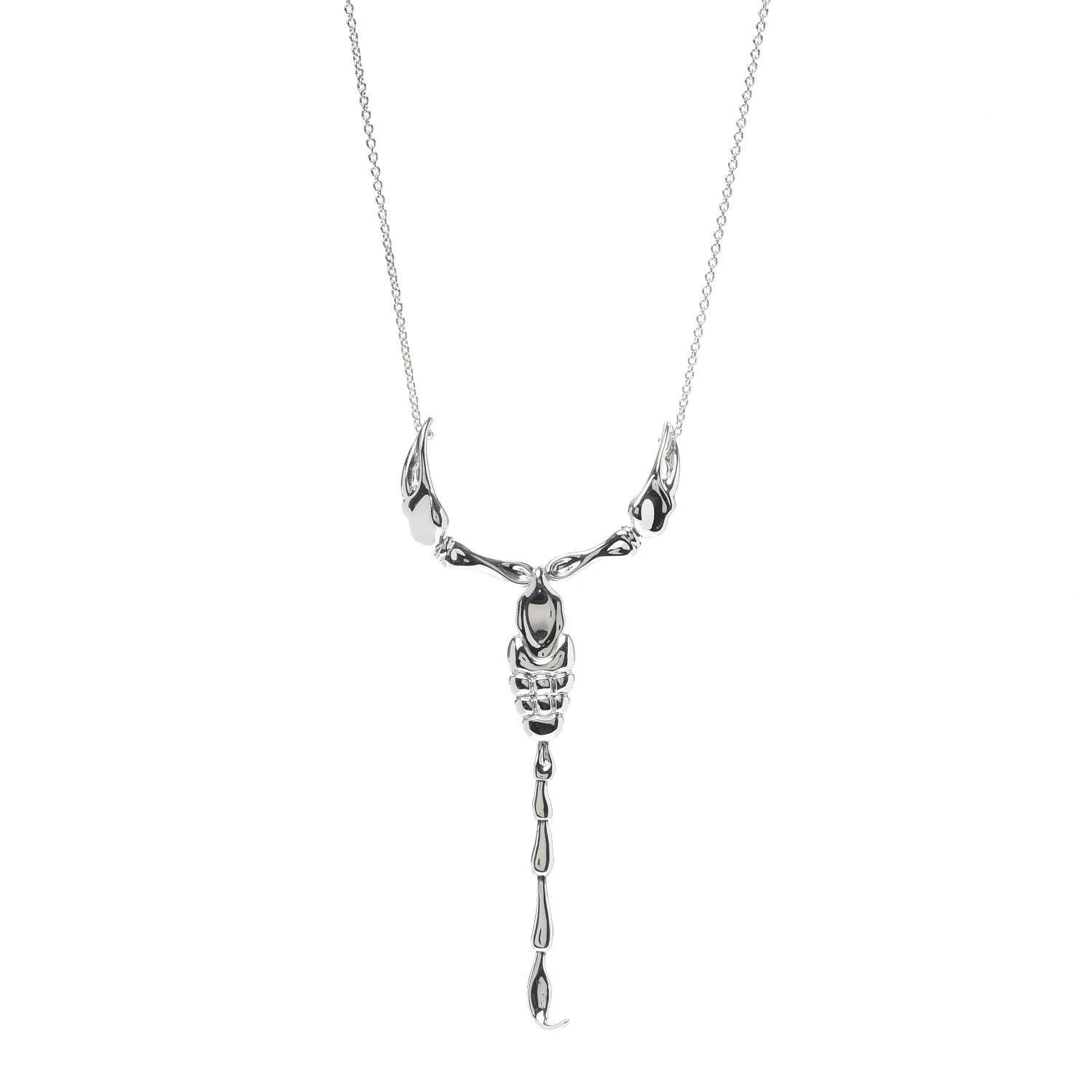 Tiffany Sterling Silver Elsa Peretti Scorpion Pendant Necklace 1 of 7