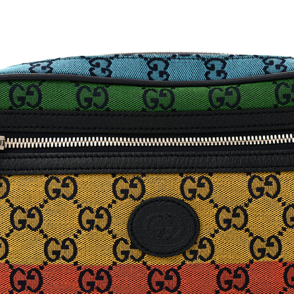 Gucci Monogram Multicolor Retro Interlocking G Belt Bag 95 38 Blue Rainbow Light Blue 8 of 10