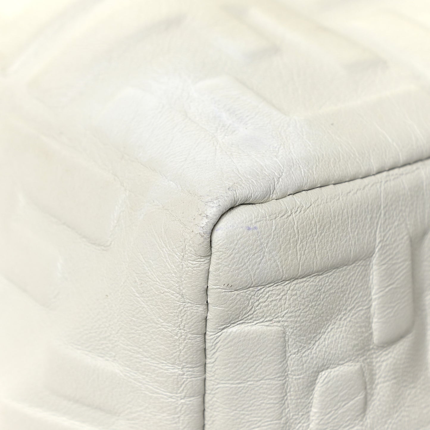 Nappa FF 1974 Embossed Small Boston White