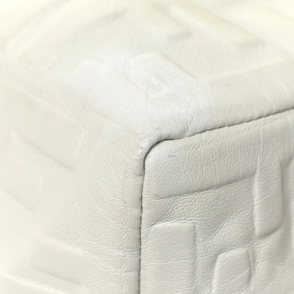 Fendi Nappa FF 1974 Embossed Small Boston White 13 of 19